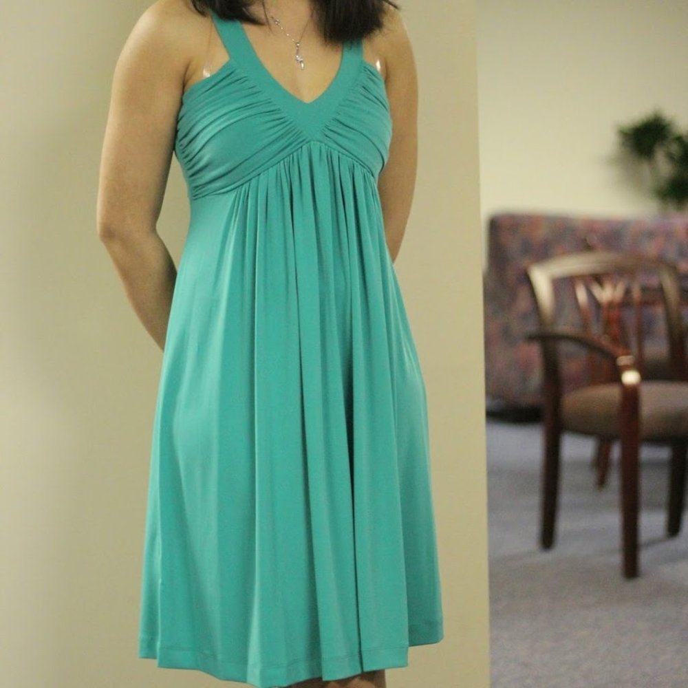 Calvin klein teal halter dress